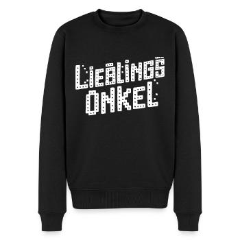 Onkel - Männer Premium Bio Pullover - Schwarz - Vorne - Nico (187cm)