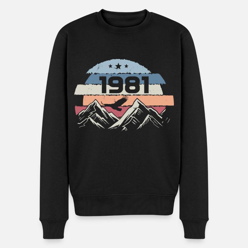 Original 1981 Jahrgang 1981 Geburtstag 1981 - Männer Premium Bio Pullover - Schwarz
