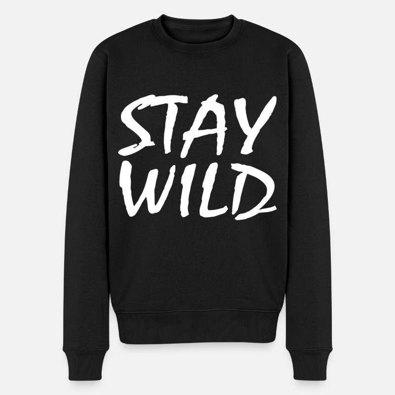 Rester sauvage - Pull Premium bio Homme - noir