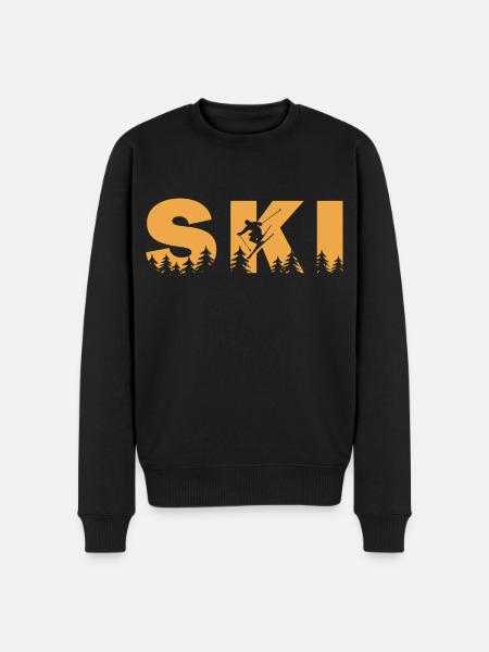 Ski. Ski Winter Sports - Men's Premium Organic Jumper - black