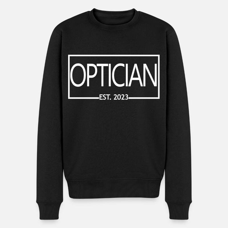 Optiker Est. 2023 Diplom-Optiker-Studentengeschenk - Männer Premium Bio Pullover - Schwarz