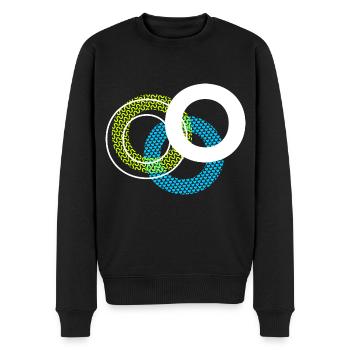 O Letter - Men's Premium Organic Jumper - black - Front - Nico (187cm)