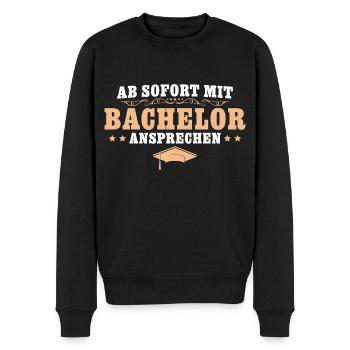 Mit Bachelor ansprechen Bestandene Bachelorprüfung - Männer Premium Bio Pullover - Schwarz - Vorne - Nico (187cm)