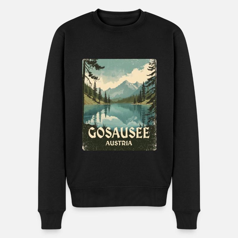 Gosausee - Männer Premium Bio Pullover - Schwarz
