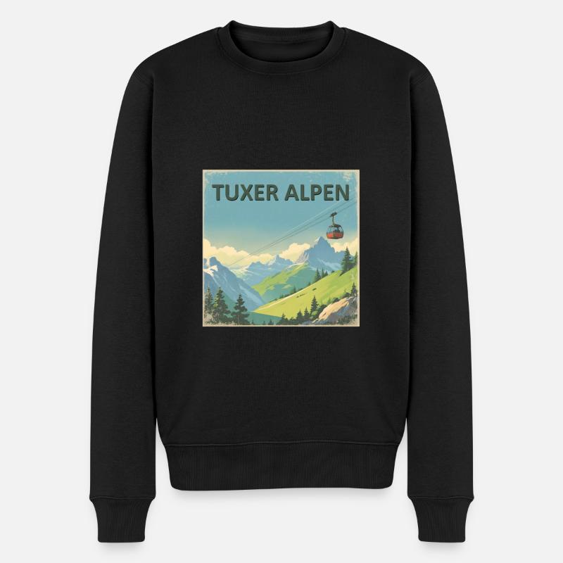 Tuxer Alpen Tirol - Männer Premium Bio Pullover - Schwarz