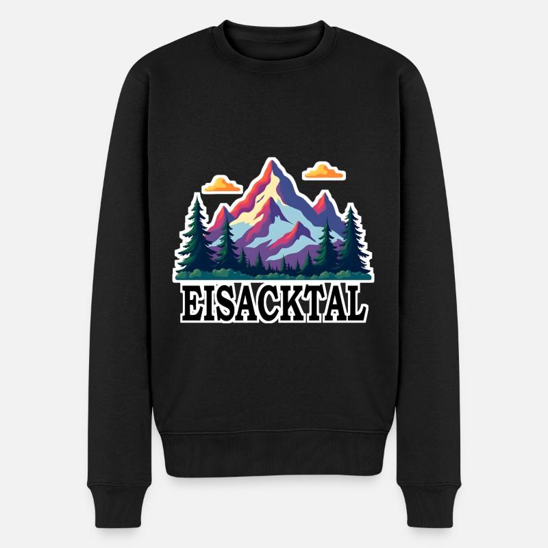 Eisacktal - Männer Premium Bio Pullover - Schwarz