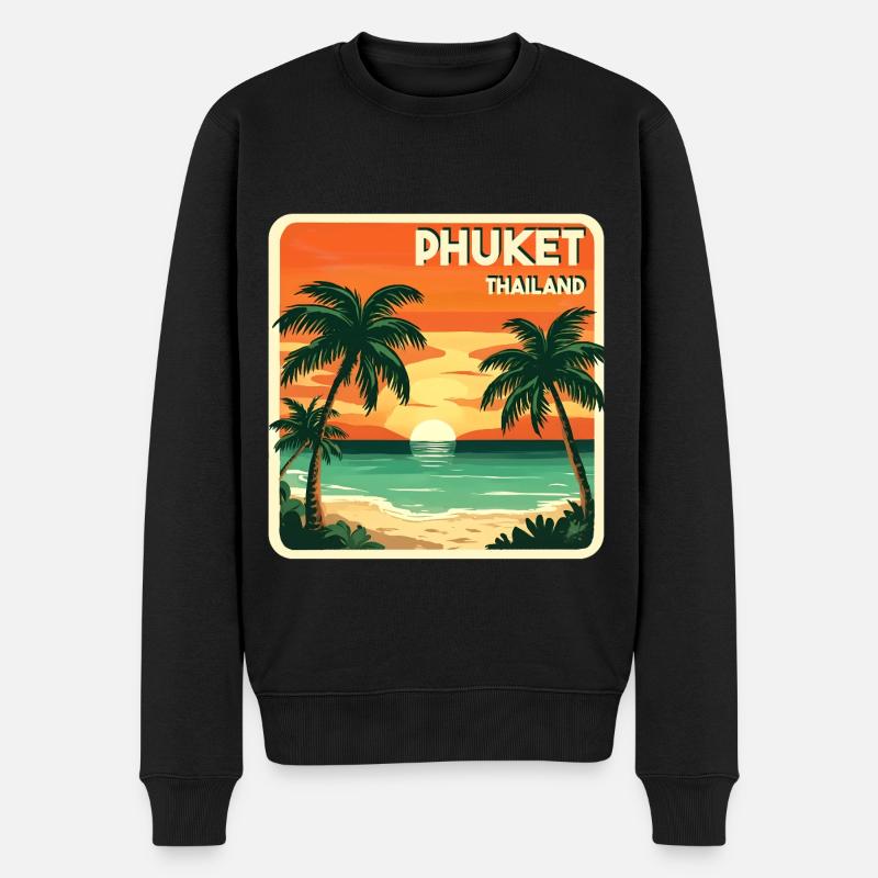 Phuket, Thaïlande - Pull Premium bio Homme - noir