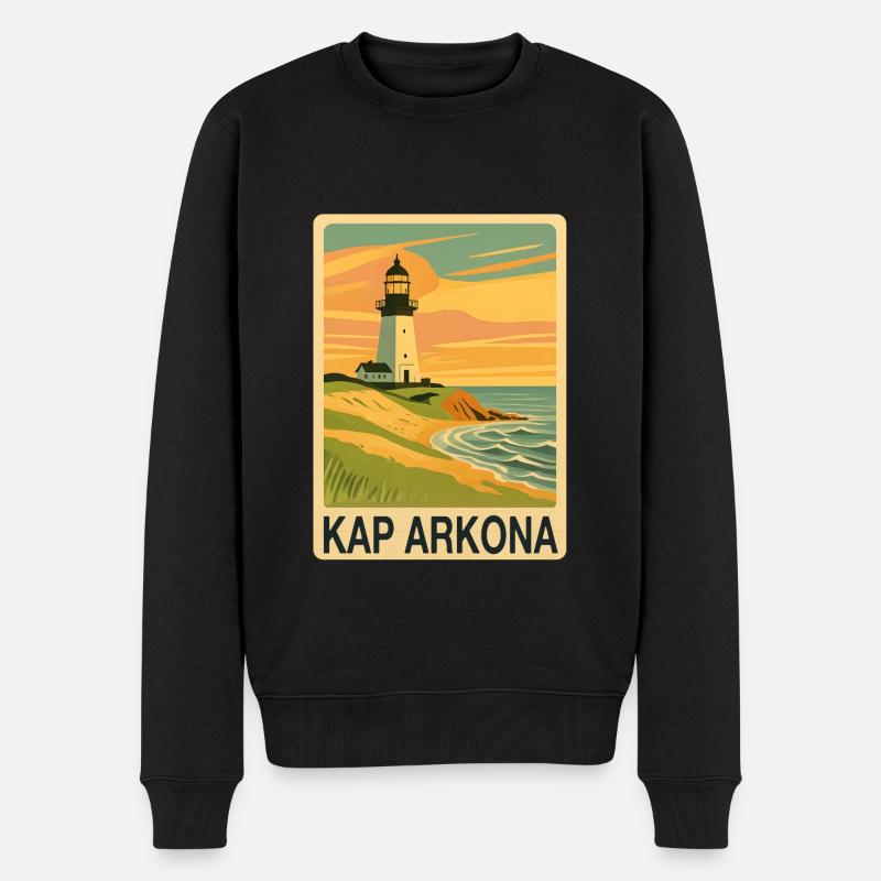 Kap Arkona - Männer Premium Bio Pullover - Schwarz
