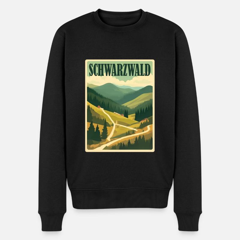 Schwarzwald - Männer Premium Bio Pullover - Schwarz