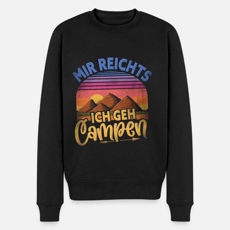 Camping - Männer Premium Bio Pullover - Schwarz