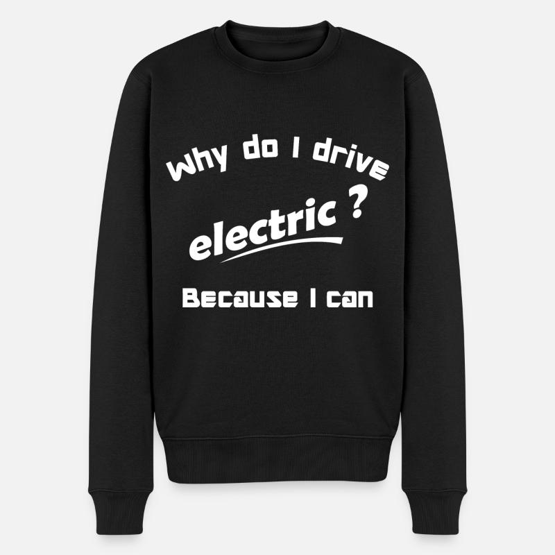elektrisch - Männer Premium Bio Pullover - Schwarz