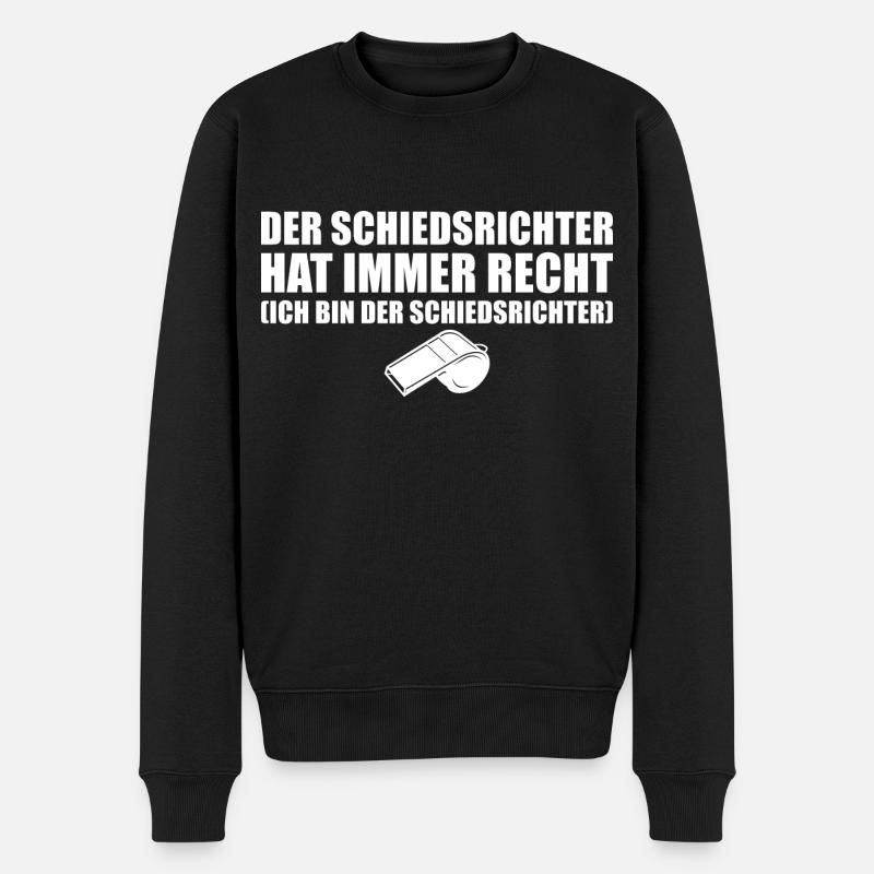 Schiedsrichter Humor Handball Schiri Geschenk - Männer Premium Bio Pullover - Schwarz