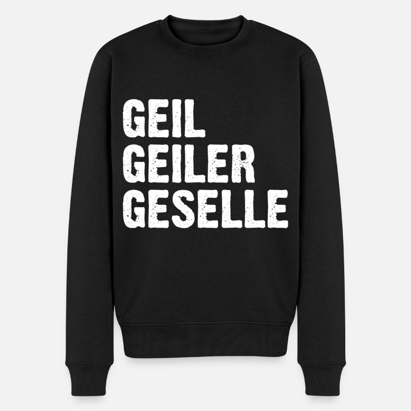 Geselle - Männer Premium Bio Pullover - Schwarz