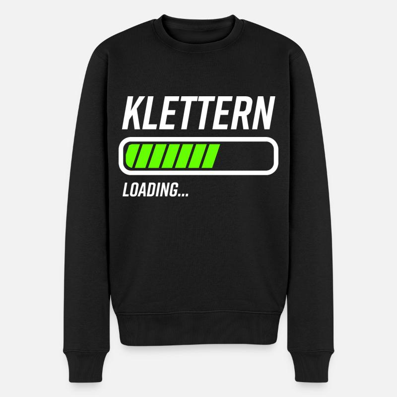 Klettern Kletterer Loading Ladebalken - Männer Premium Bio Pullover - Schwarz