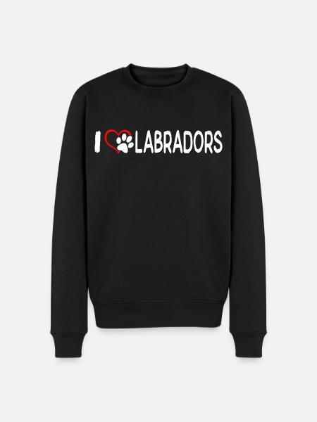 I love Labradors - Men's Premium Organic Jumper - black