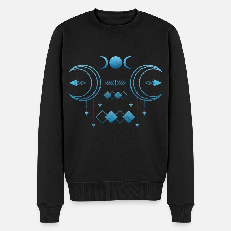 Symbol Wikinger Formen Kultur - Männer Premium Bio Pullover - Schwarz
