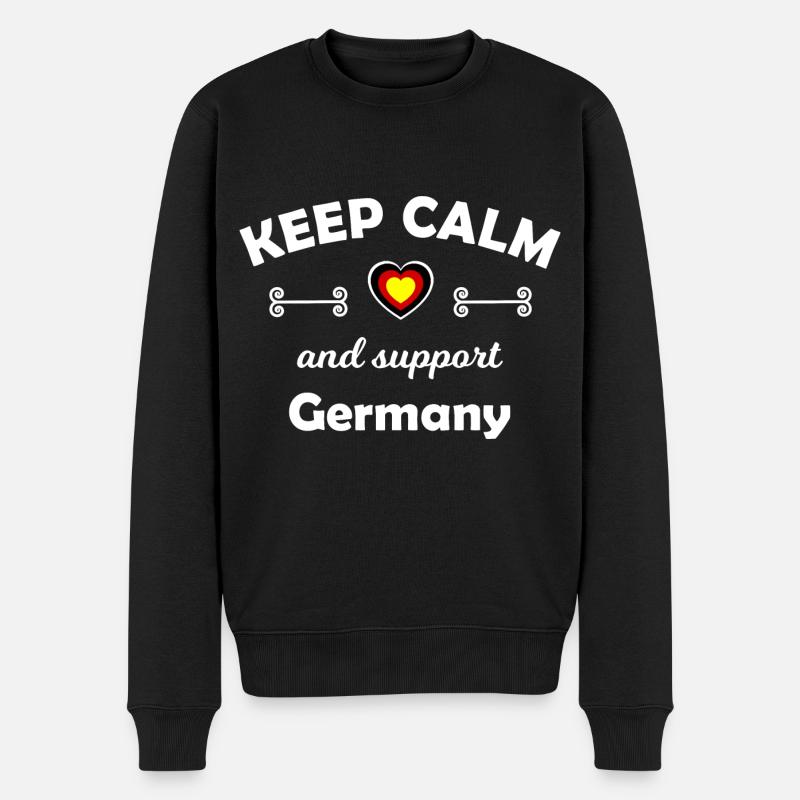 Die Deutschland Unterstützer - Männer Premium Bio Pullover - Schwarz