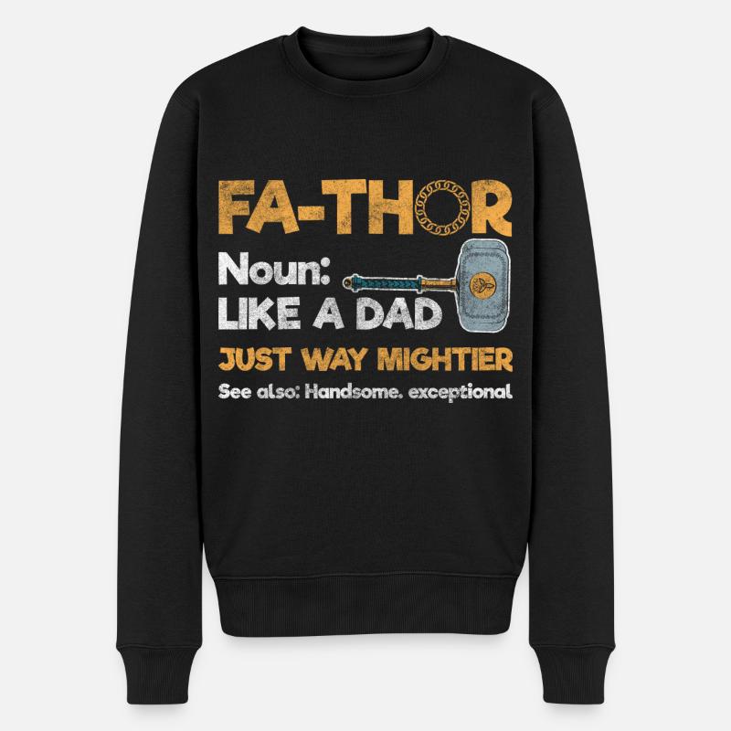Mythologie du marteau Thor - Pull Premium bio Homme - noir