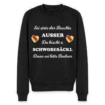 Die Heimat im Badnerland - Männer Premium Bio Pullover - Schwarz - Vorne - Nico (187cm)