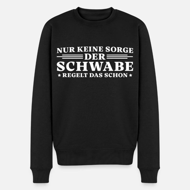 Der Schwabe regelt das schon - Männer Premium Bio Pullover - Schwarz