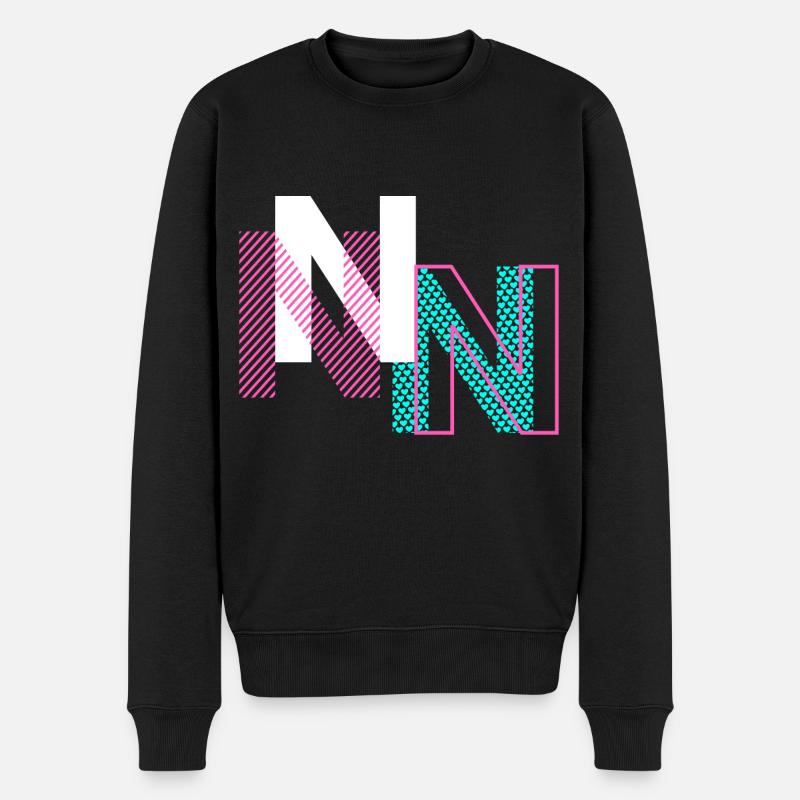 Conception de la lettre N - Pull Premium bio Homme - noir