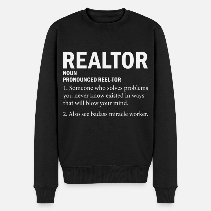 Agent immobilier - Pull Premium bio Homme - noir