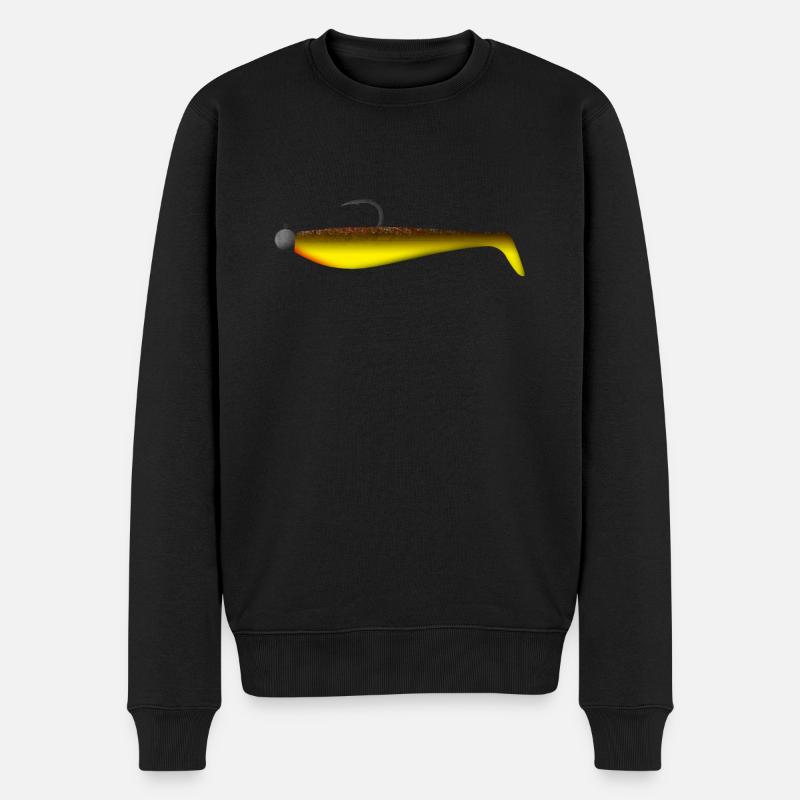 Gummifisch - Raubfische - Männer Premium Bio Pullover - Schwarz