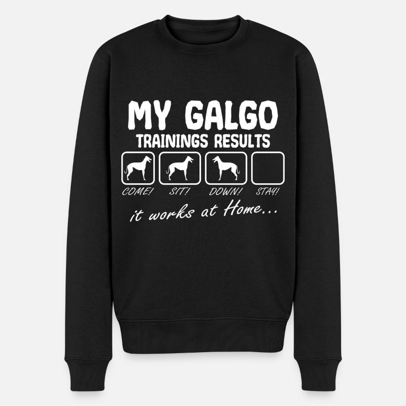 Galgo Espanol Hund Windhund Spruch Lustig - Männer Premium Bio Pullover - Schwarz
