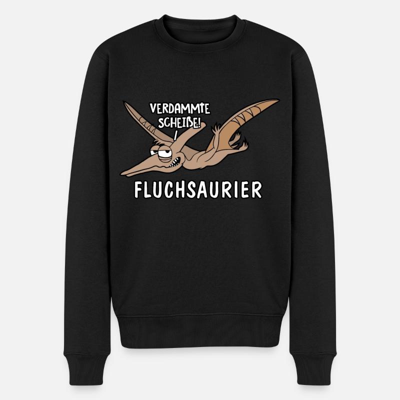 Fluchsaurier - Männer Premium Bio Pullover - Schwarz