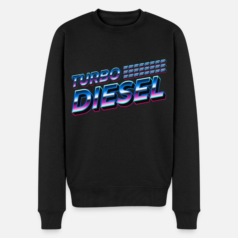 Turbo Diesel - Männer Premium Bio Pullover - Schwarz