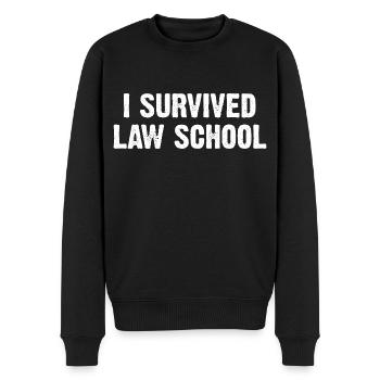 I Survived Law School - Männer Premium Bio Pullover - Schwarz - Vorne - Nico (187cm)