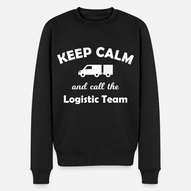 Die Logistiker kommen - Männer Premium Bio Pullover - Schwarz