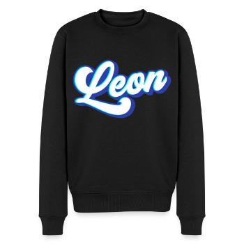 Leon | Colors changeable - Men's Premium Organic Jumper - black - Front - Nico (187cm)