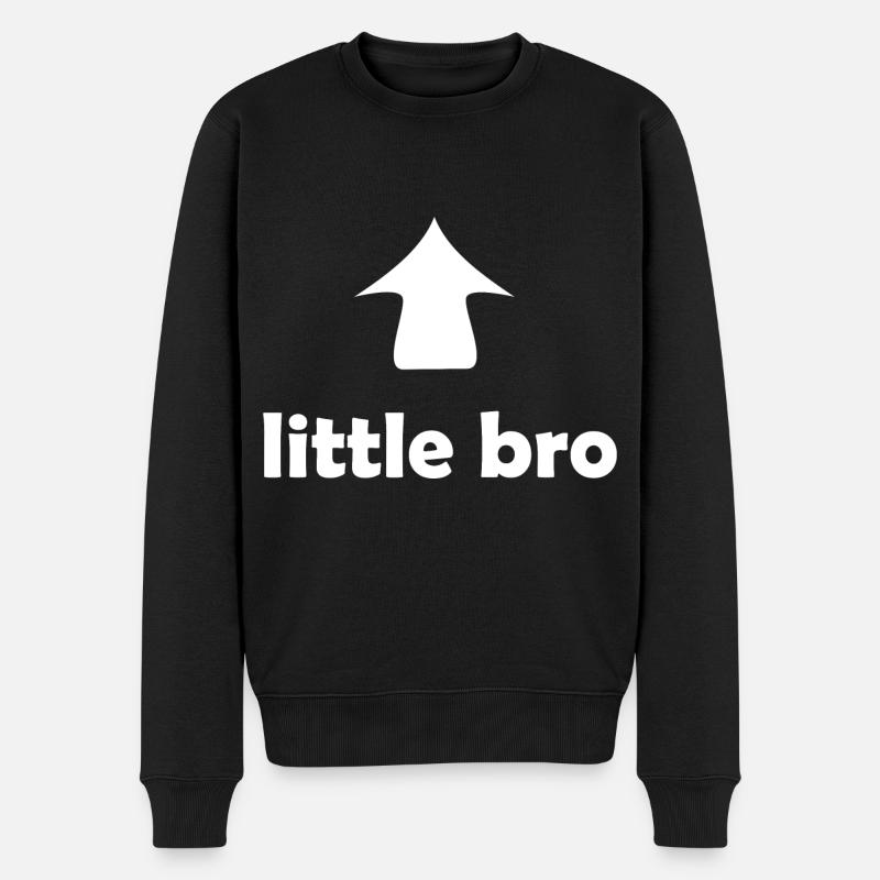 Für den kleinen Bruder - Männer Premium Bio Pullover - Schwarz