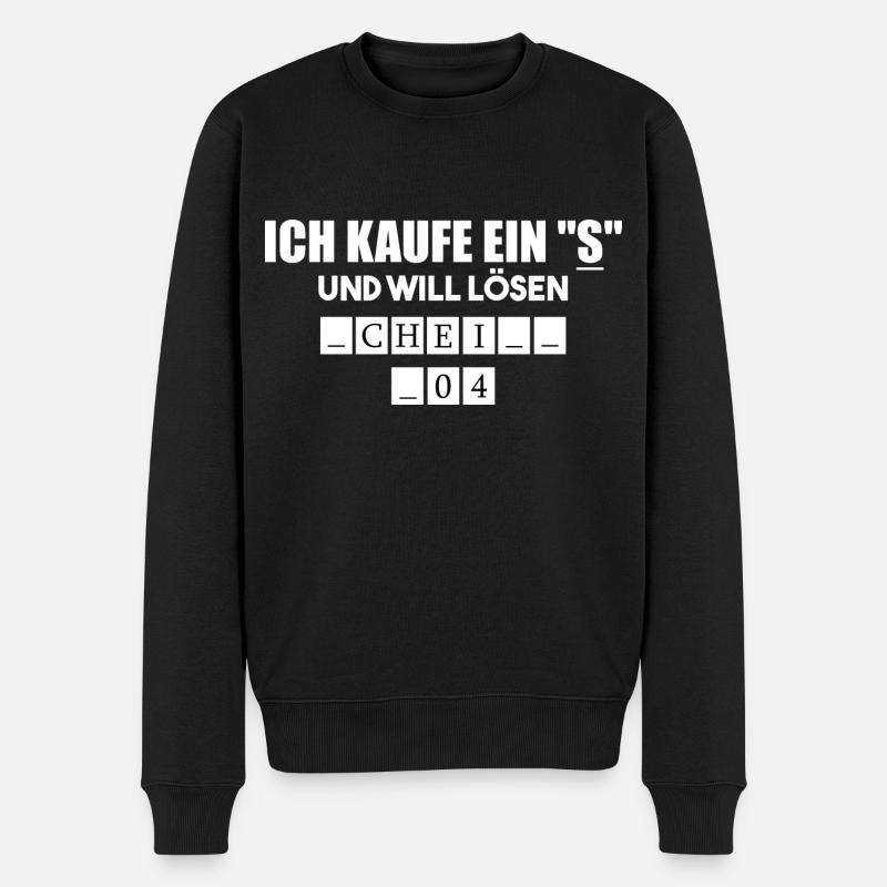 Anti Schalke ich kaufe ein S - lustiges Geschenk - Männer Premium Bio Pullover - Schwarz
