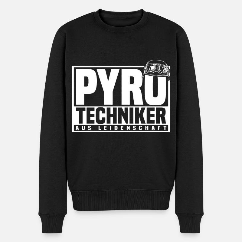 Pyrotechniker aus Leidenschaft - Männer Premium Bio Pullover - Schwarz