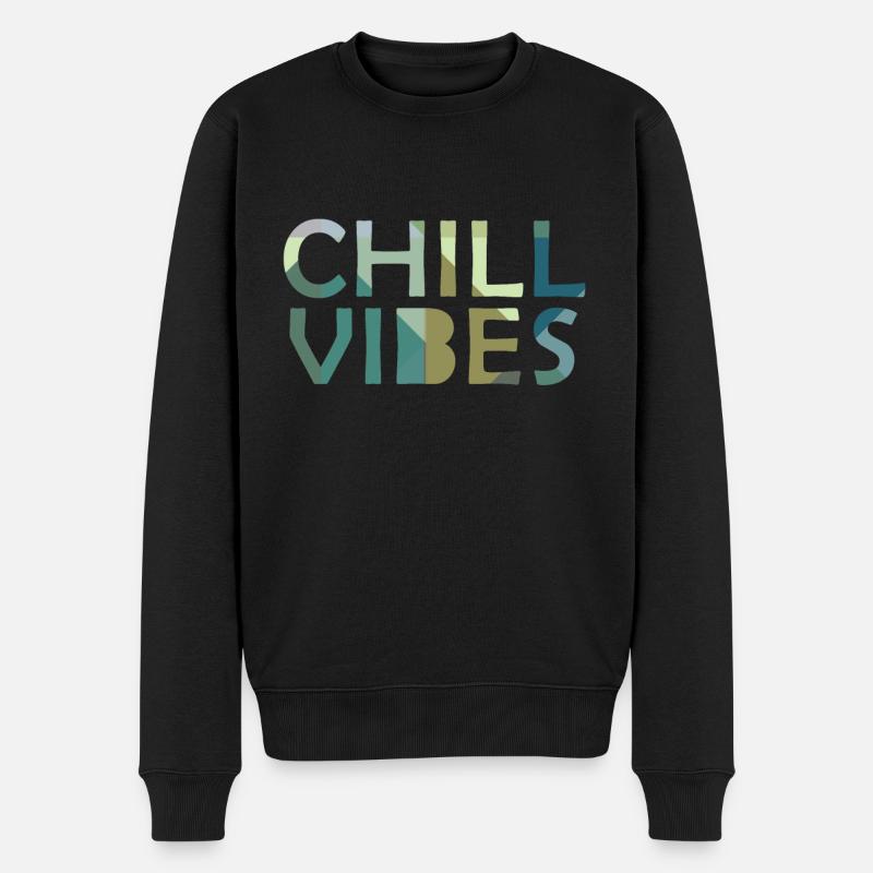 Chill Vibes - Pull Premium bio Homme - noir