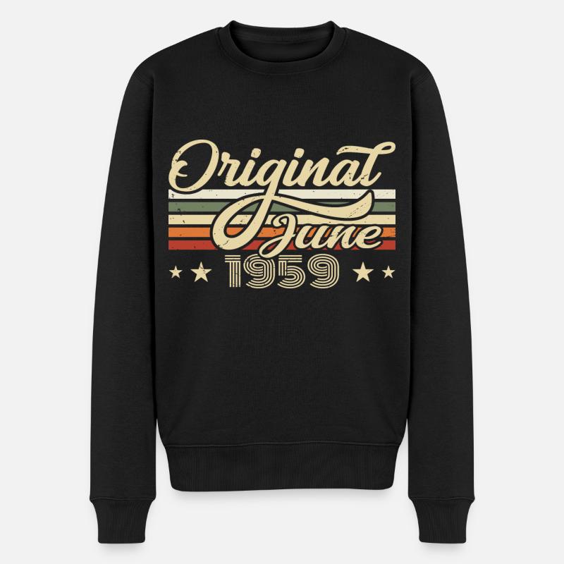 Juni 1959 | Geburtstag 1959 Jahrgang Juni 1959 - Männer Premium Bio Pullover - Schwarz