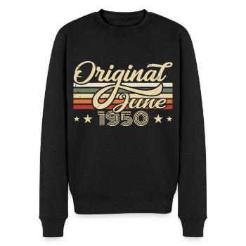 June 1950 | Birthday 1950 Vintage June 1950 - Men's Premium Organic Jumper - black - Front - Nico (187cm)