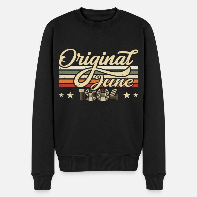 Juni 1984 | Geburtstag 1984 Jahrgang Juni 1984 - Männer Premium Bio Pullover - Schwarz