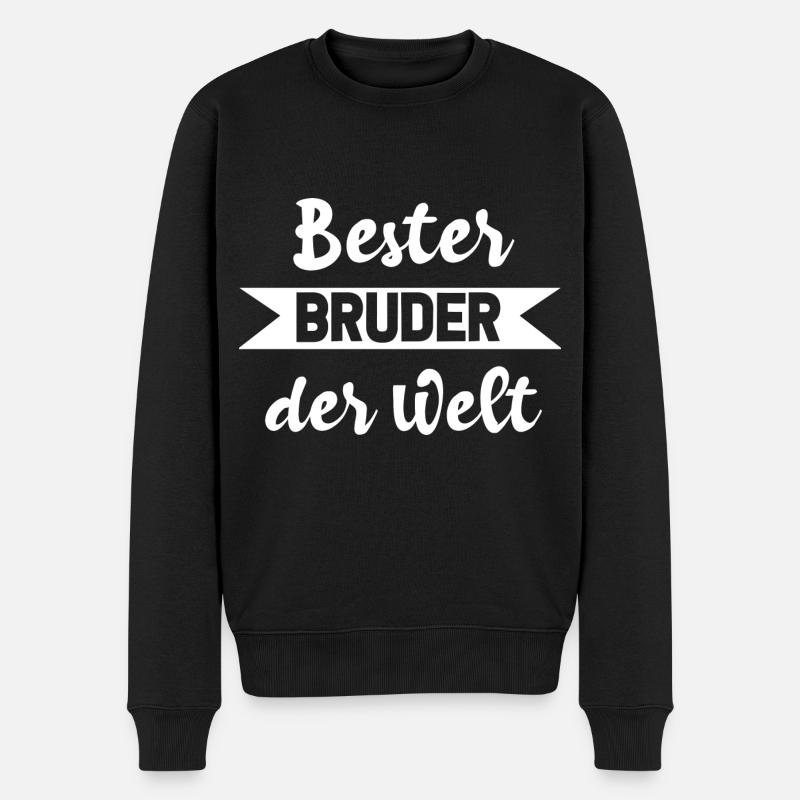 Bester Bruder - Männer Premium Bio Pullover - Schwarz