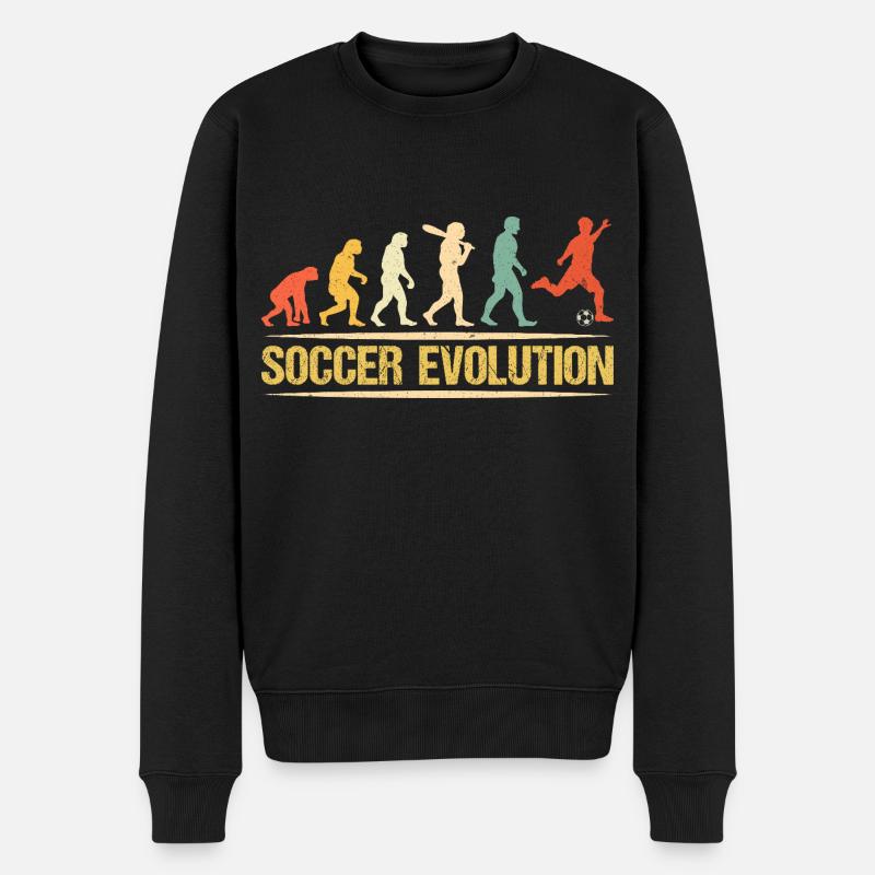 Soccer Evolution - Men's Premium Organic Jumper - black
