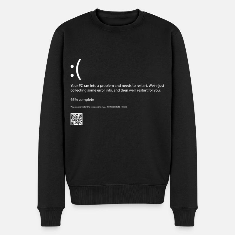 Fehlercode Computer - Männer Premium Bio Pullover - Schwarz