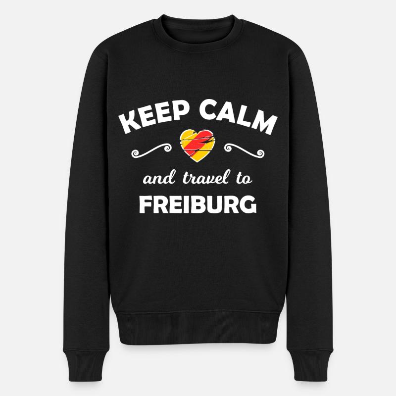 Die Reise nach Freiburg - Männer Premium Bio Pullover - Schwarz
