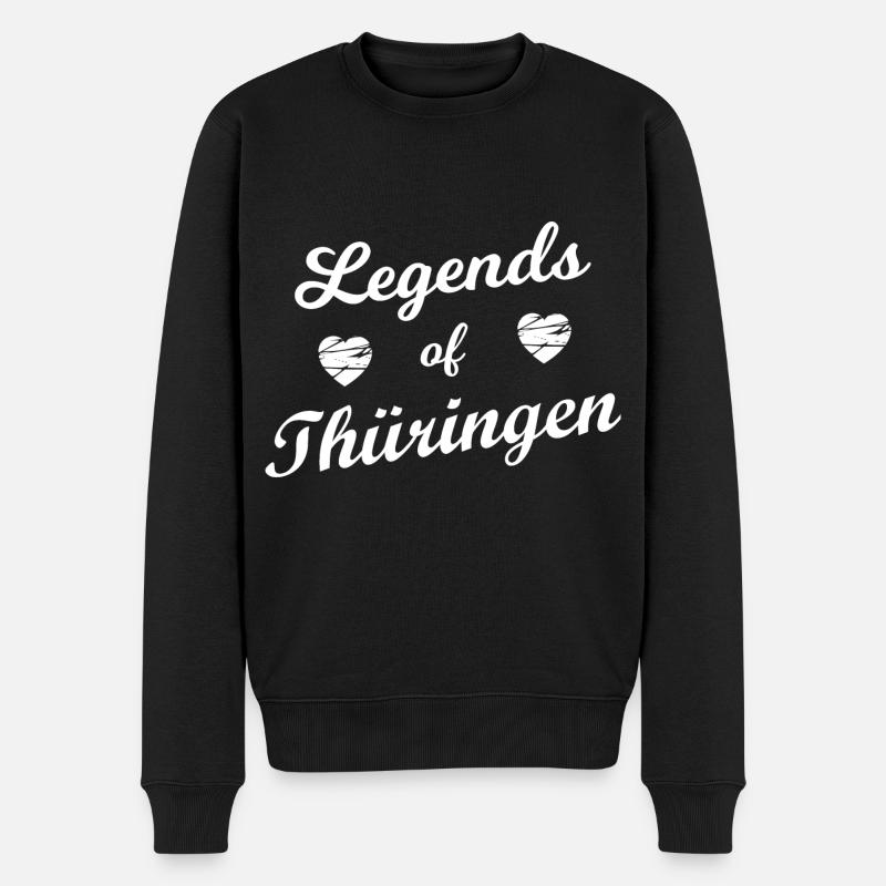 Unsere Heimat in Thüringen - Männer Premium Bio Pullover - Schwarz