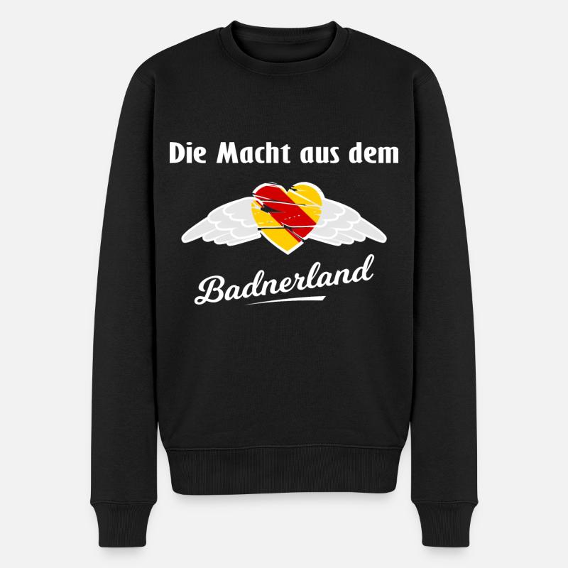 Die Macht aus Baden - Männer Premium Bio Pullover - Schwarz