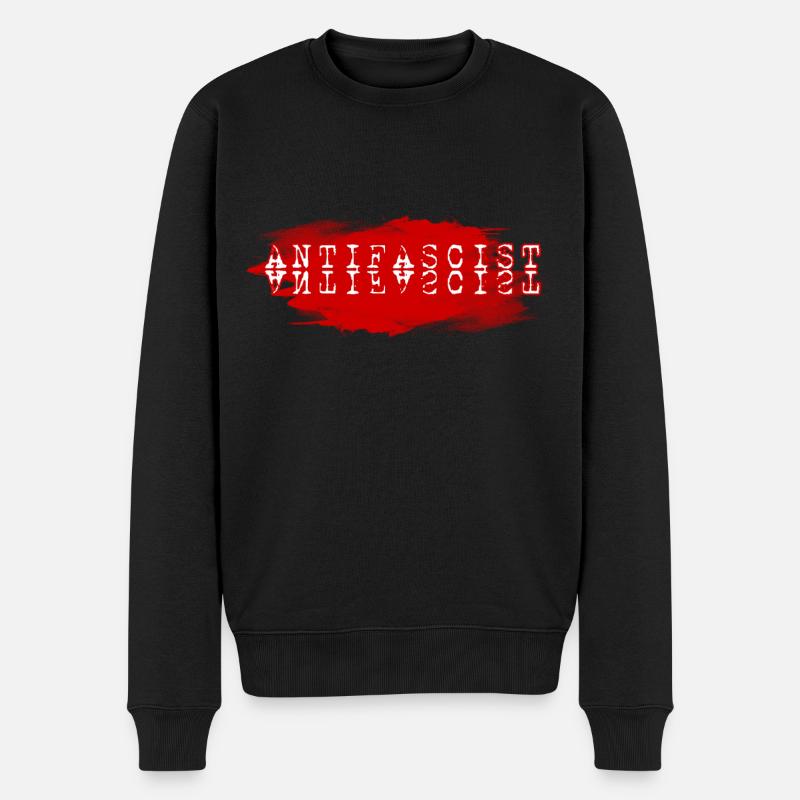 RÉSISTANCE À LA PROTESTATION ANTIFASCISTE - Pull Premium bio Homme - noir