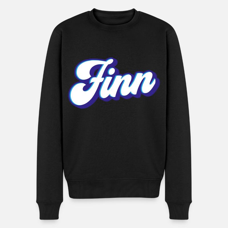 Finn | Farben änderbar - Männer Premium Bio Pullover - Schwarz