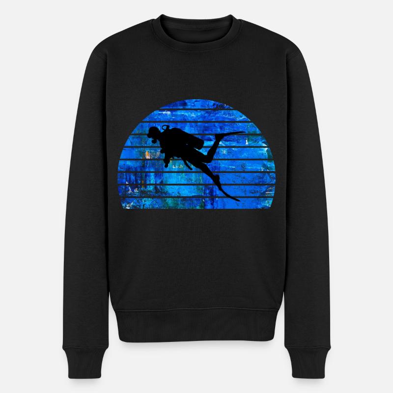 plongeur - Pull Premium bio Homme - noir