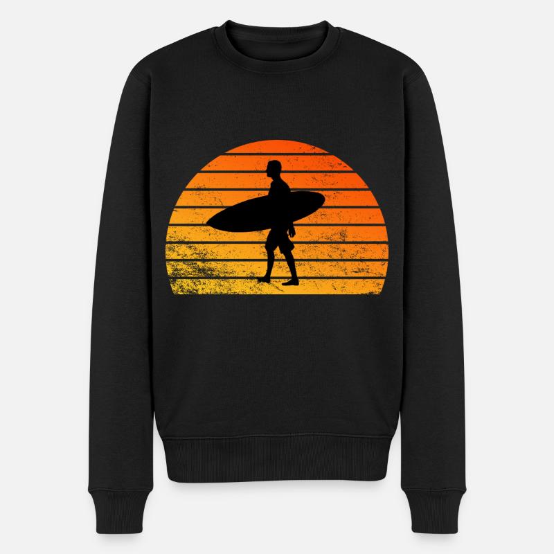 Surfing - Pull Premium bio Homme - noir